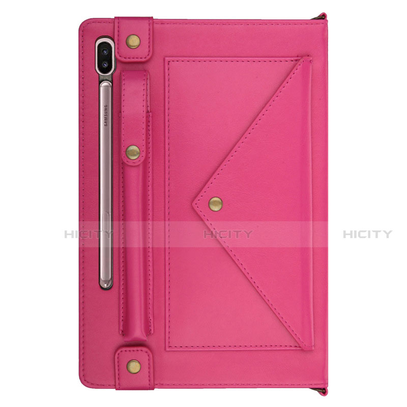 Handytasche Stand Schutzhülle Flip Leder Hülle L05 für Samsung Galaxy Tab S6 10.5 SM-T860 Pink