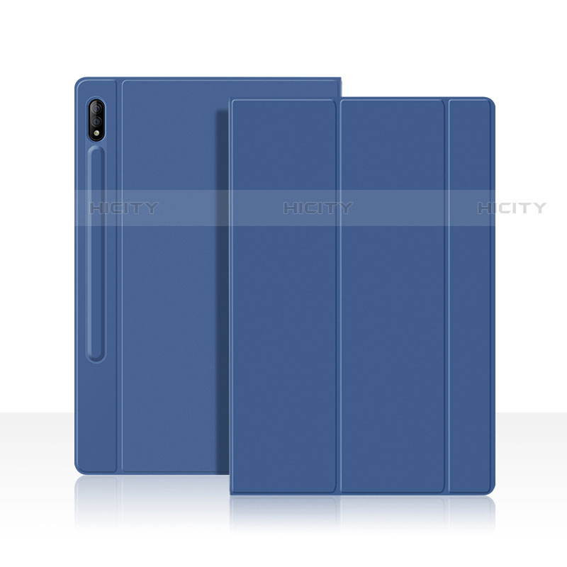 Handytasche Stand Schutzhülle Flip Leder Hülle L05 für Samsung Galaxy Tab S7 4G 11 SM-T875 Blau