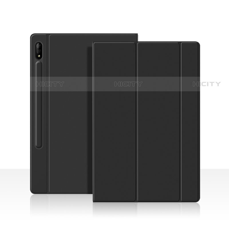 Handytasche Stand Schutzhülle Flip Leder Hülle L05 für Samsung Galaxy Tab S7 4G 11 SM-T875 Schwarz