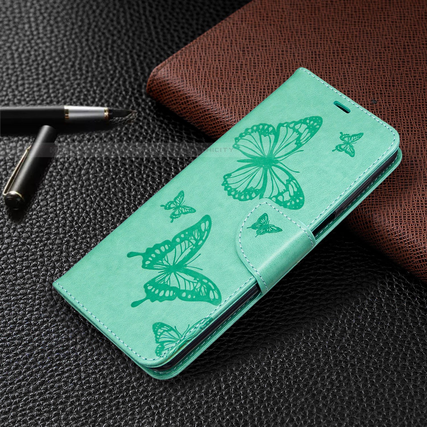 Handytasche Stand Schutzhülle Flip Leder Hülle L05 für Xiaomi Redmi Note 9S Grün Plus