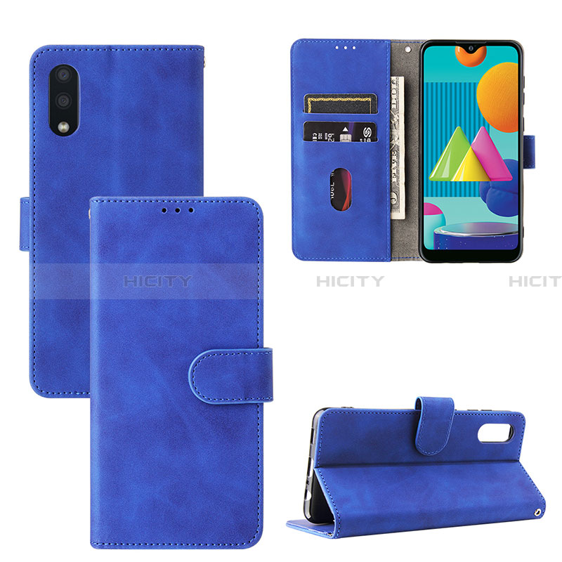 Handytasche Stand Schutzhülle Flip Leder Hülle L05Z für Samsung Galaxy A02 Blau