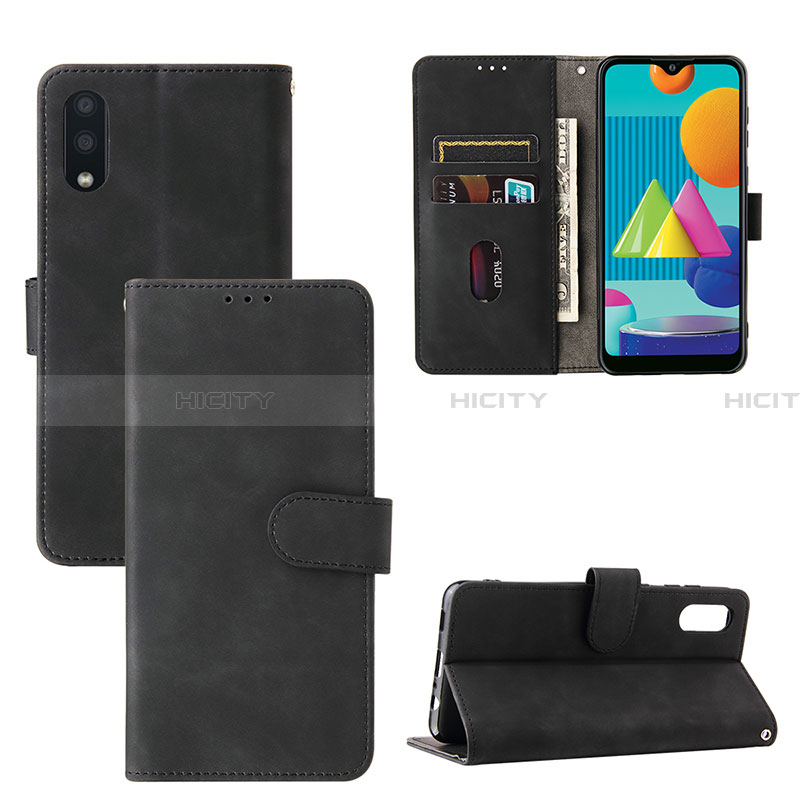 Handytasche Stand Schutzhülle Flip Leder Hülle L05Z für Samsung Galaxy A02 Schwarz