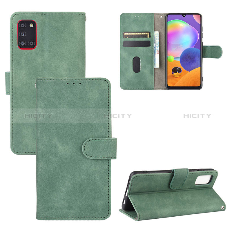 Handytasche Stand Schutzhülle Flip Leder Hülle L05Z für Samsung Galaxy A31 Grün