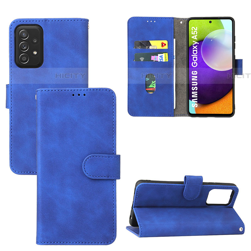 Handytasche Stand Schutzhülle Flip Leder Hülle L05Z für Samsung Galaxy A52 5G groß