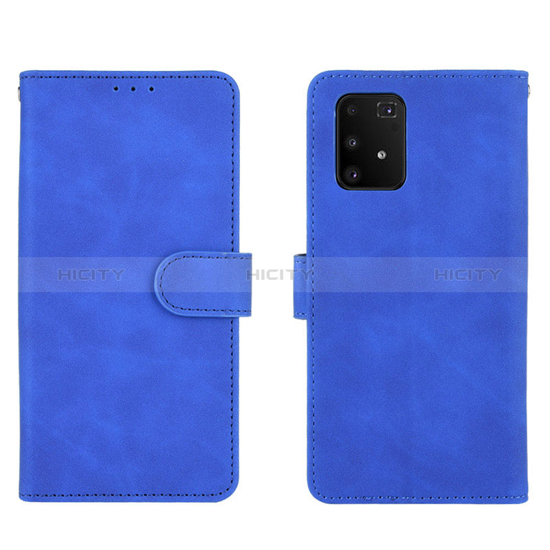 Handytasche Stand Schutzhülle Flip Leder Hülle L05Z für Samsung Galaxy A91 Blau Plus