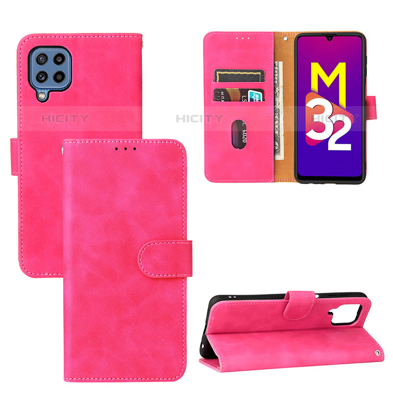 Handytasche Stand Schutzhülle Flip Leder Hülle L05Z für Samsung Galaxy M32 4G Pink