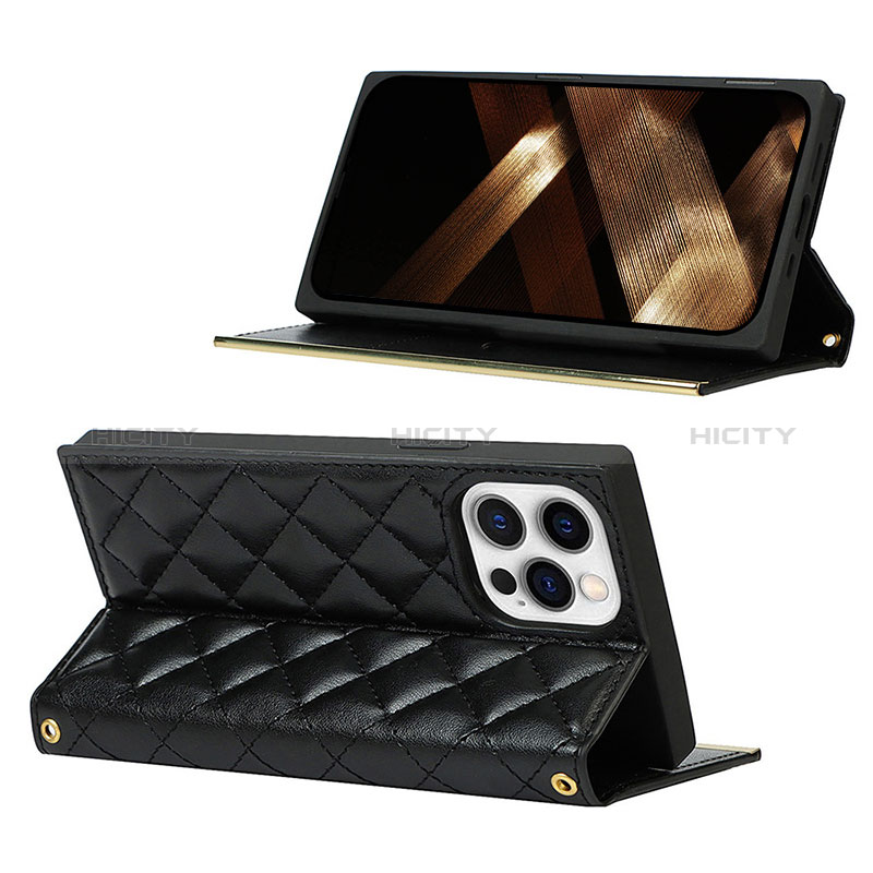 Handytasche Stand Schutzhülle Flip Leder Hülle L06 für Apple iPhone 14 Pro Max groß