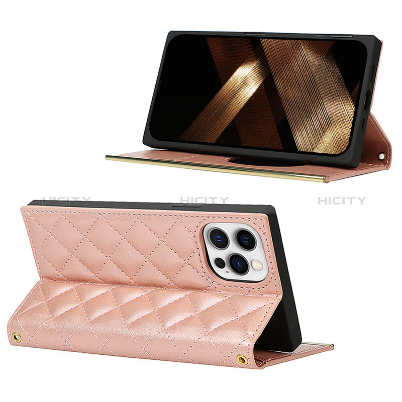 Handytasche Stand Schutzhülle Flip Leder Hülle L06 für Apple iPhone 15 groß