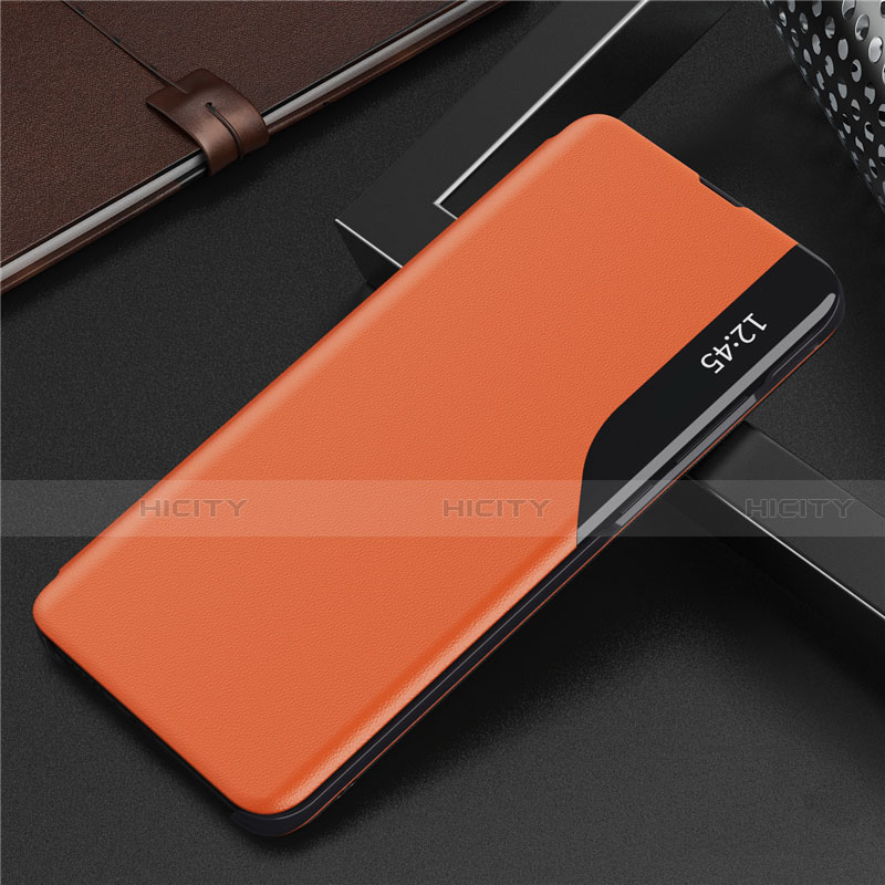 Handytasche Stand Schutzhülle Flip Leder Hülle L06 für Huawei Y7a Orange Plus