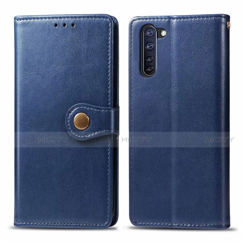 Handytasche Stand Schutzhülle Flip Leder Hülle L06 für Oppo Reno3 A Blau