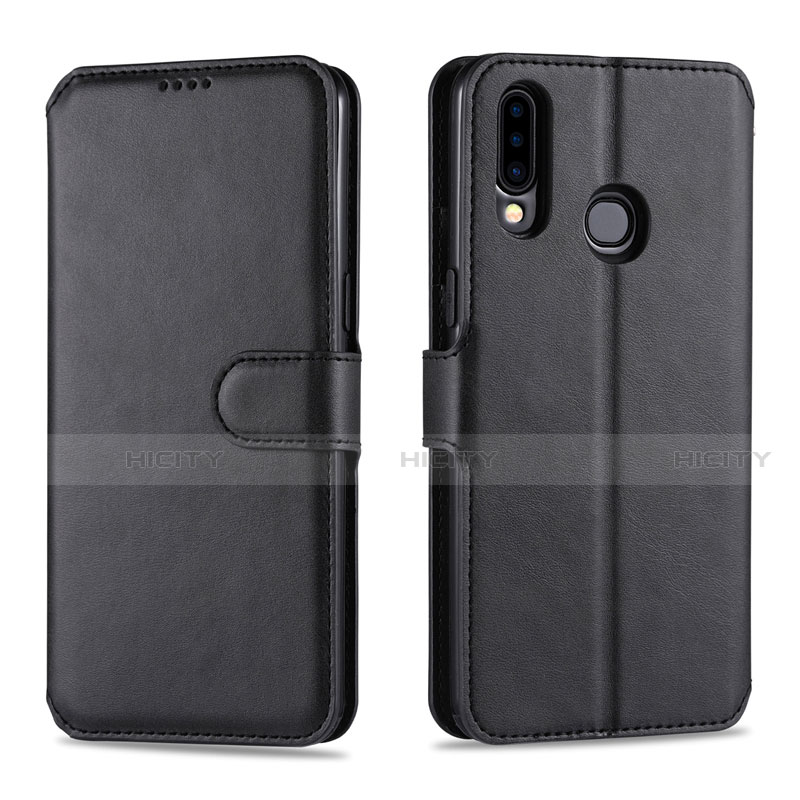 Handytasche Stand Schutzhülle Flip Leder Hülle L06 für Samsung Galaxy A20s Schwarz Plus