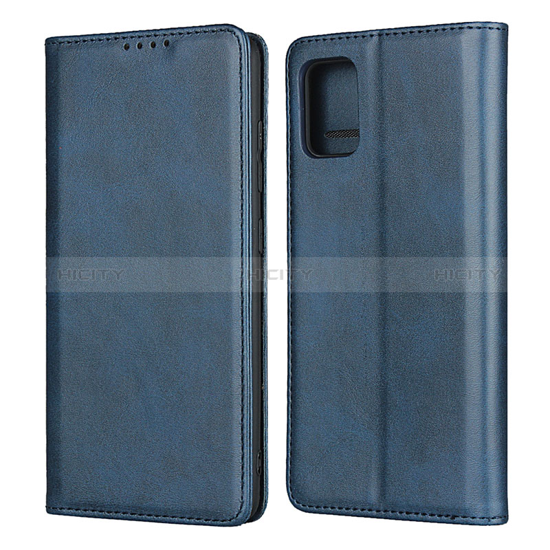 Handytasche Stand Schutzhülle Flip Leder Hülle L06 für Samsung Galaxy A71 4G A715 Blau