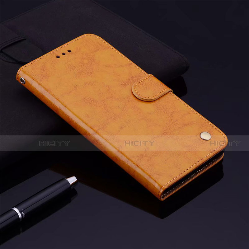 Handytasche Stand Schutzhülle Flip Leder Hülle L06 für Samsung Galaxy M31 Orange Plus