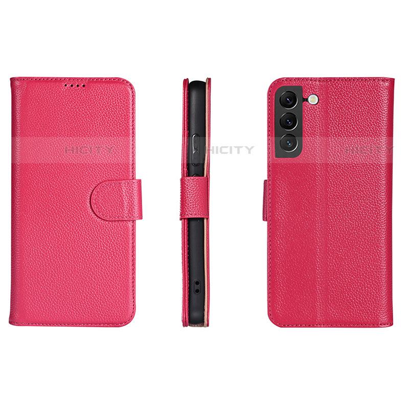 Handytasche Stand Schutzhülle Flip Leder Hülle L06 für Samsung Galaxy S21 5G Pink