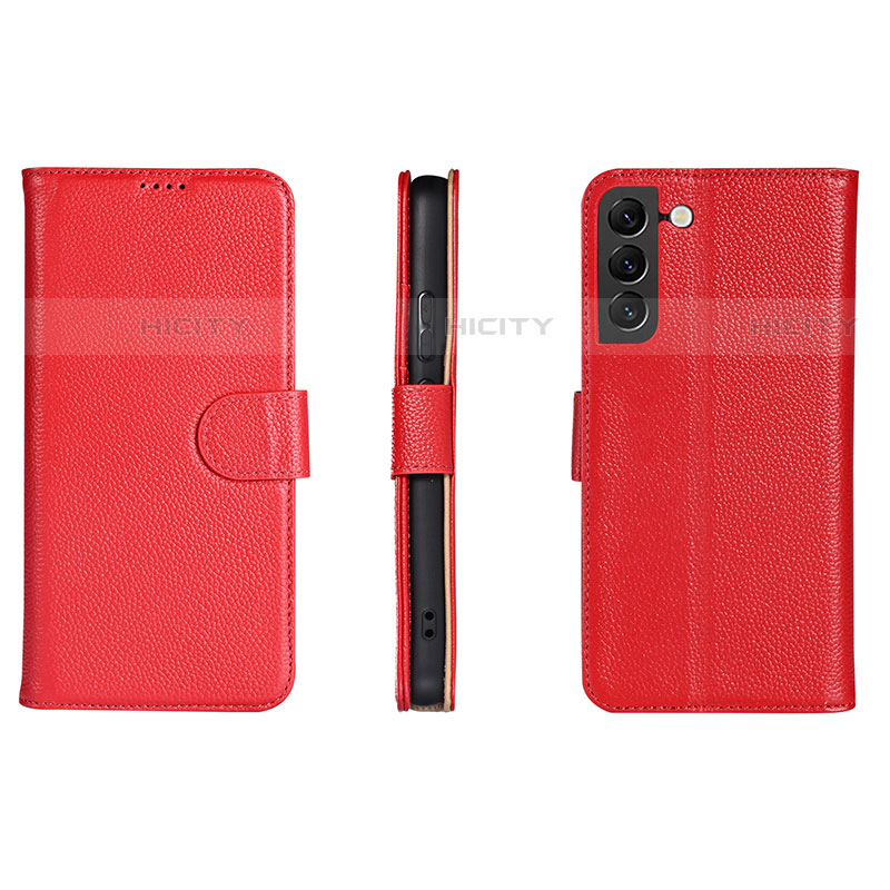 Handytasche Stand Schutzhülle Flip Leder Hülle L06 für Samsung Galaxy S21 Plus 5G Rot Plus