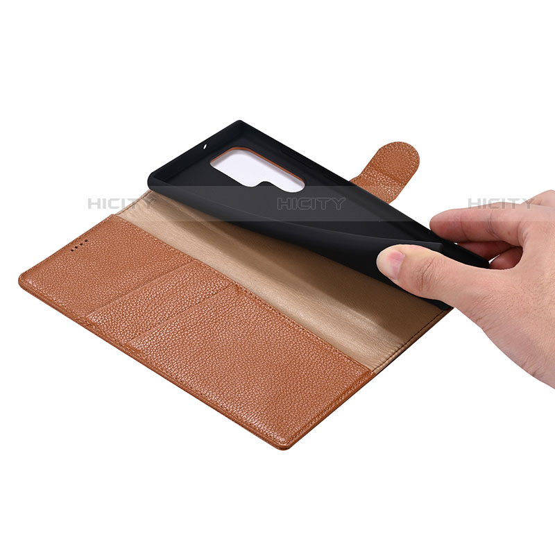 Handytasche Stand Schutzhülle Flip Leder Hülle L06 für Samsung Galaxy S21 Ultra 5G groß