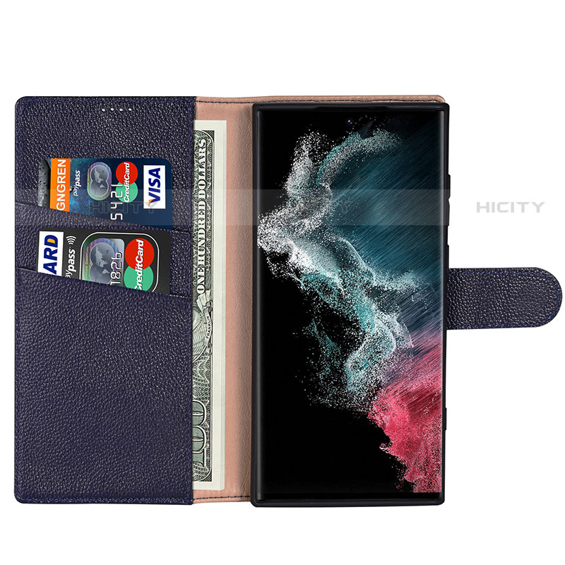 Handytasche Stand Schutzhülle Flip Leder Hülle L06 für Samsung Galaxy S22 Ultra 5G