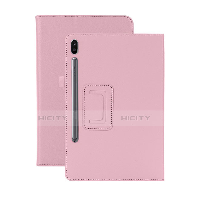 Handytasche Stand Schutzhülle Flip Leder Hülle L06 für Samsung Galaxy Tab S6 10.5 SM-T860 Rosa