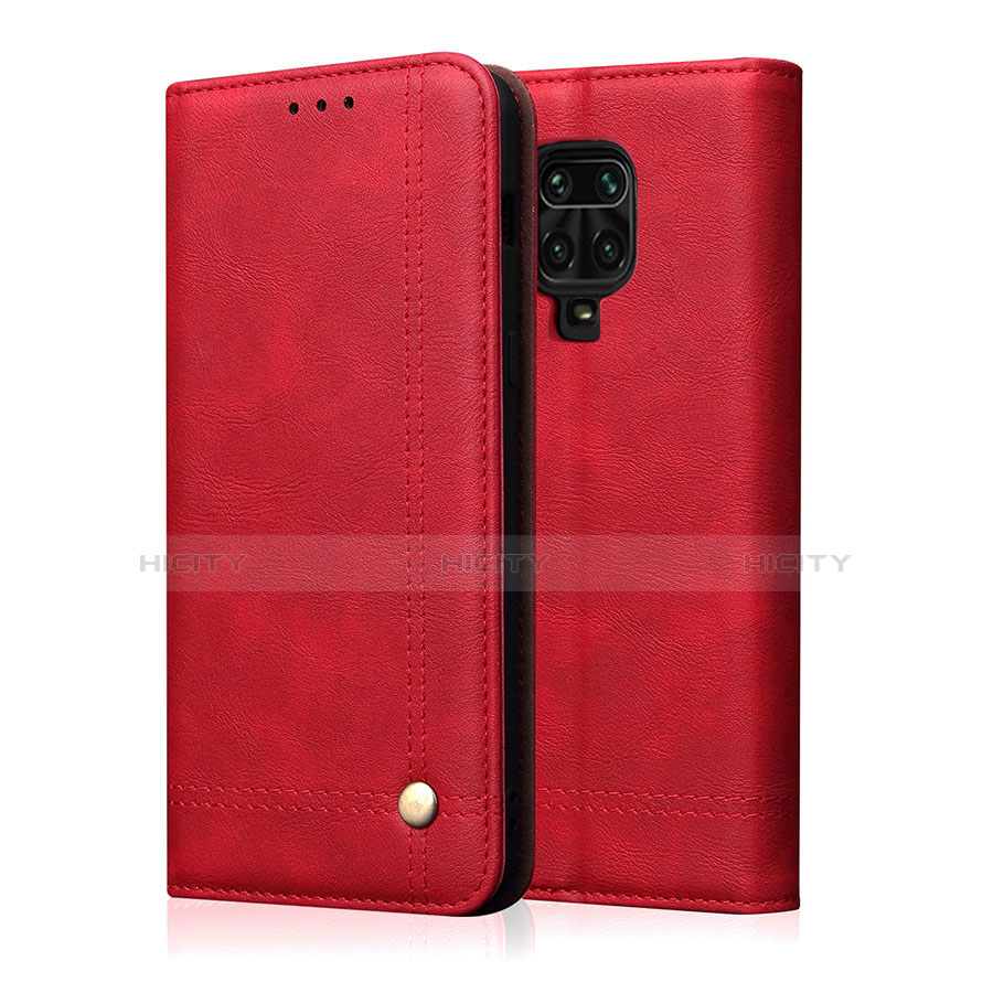 Handytasche Stand Schutzhülle Flip Leder Hülle L06 für Xiaomi Redmi Note 9 Pro Rot Plus