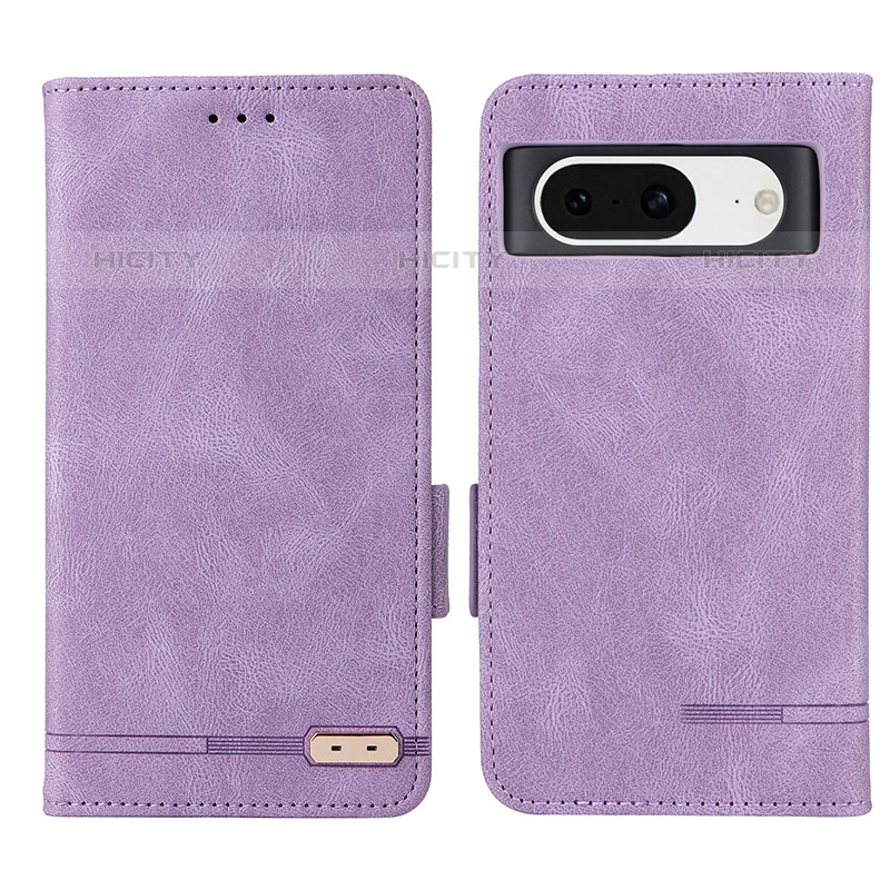 Handytasche Stand Schutzhülle Flip Leder Hülle L06Z für Google Pixel 8 5G Violett Plus