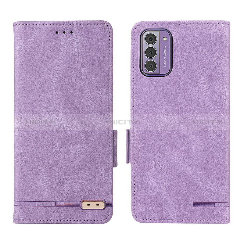 Handytasche Stand Schutzhülle Flip Leder Hülle L06Z für Nokia G42 5G Violett Plus