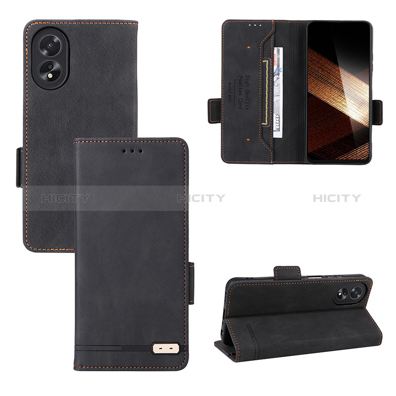 Handytasche Stand Schutzhülle Flip Leder Hülle L06Z für Oppo A18 groß