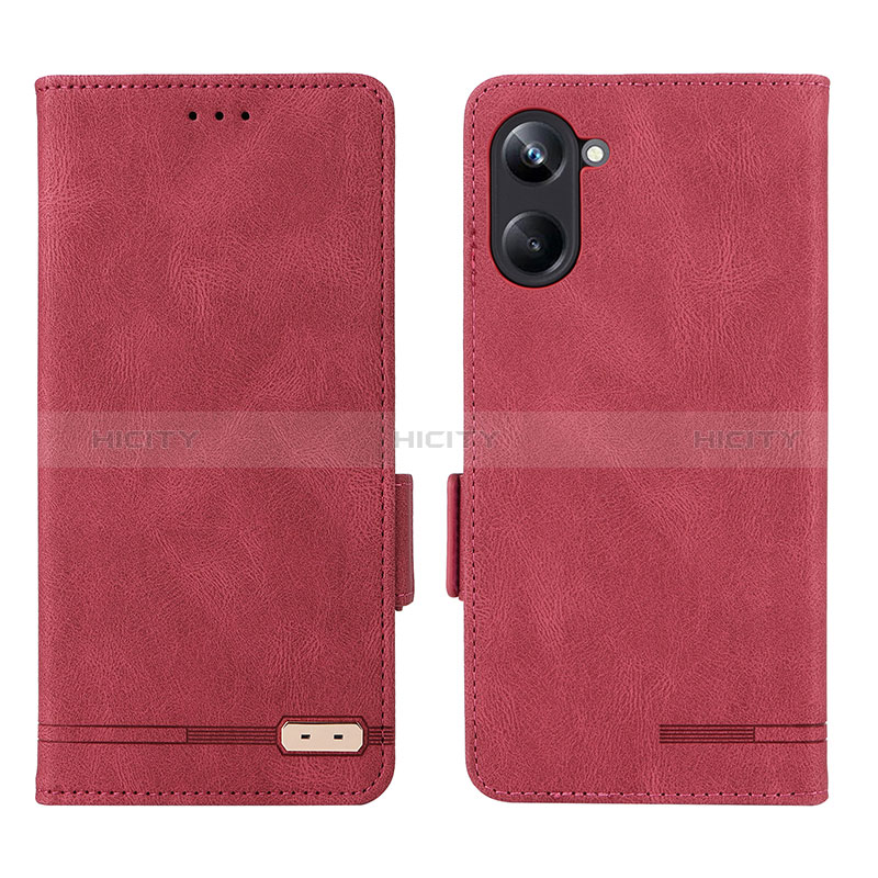 Handytasche Stand Schutzhülle Flip Leder Hülle L06Z für Realme 10 Pro 5G Rot