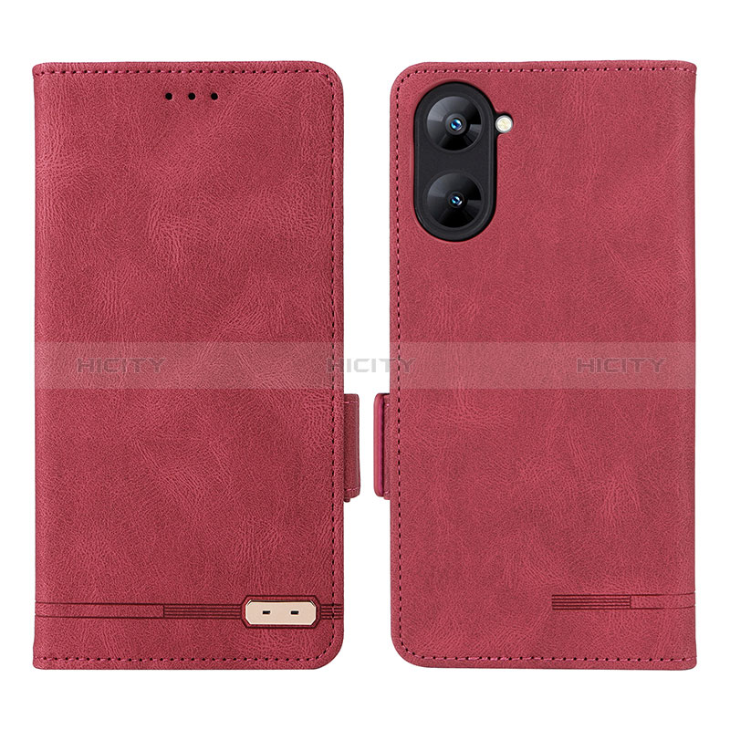 Handytasche Stand Schutzhülle Flip Leder Hülle L06Z für Realme 10S 5G Rot