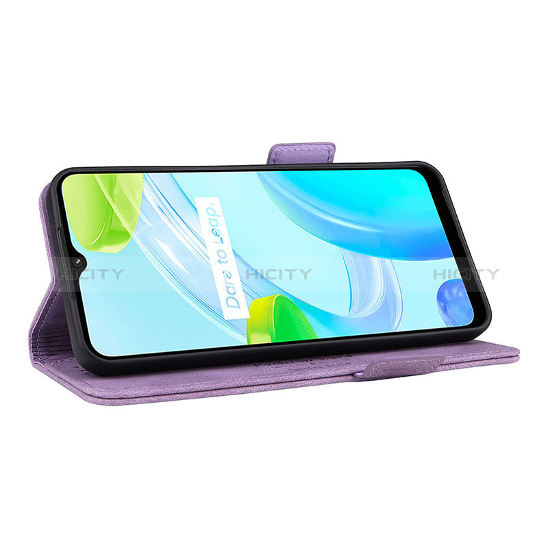 Handytasche Stand Schutzhülle Flip Leder Hülle L06Z für Realme C30 groß