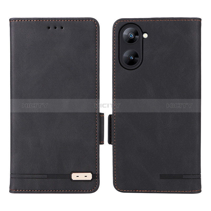 Handytasche Stand Schutzhülle Flip Leder Hülle L06Z für Realme V30t 5G Schwarz