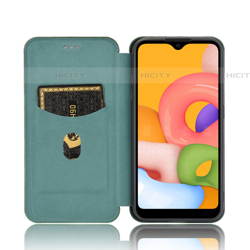 Handytasche Stand Schutzhülle Flip Leder Hülle L06Z für Samsung Galaxy A01 SM-A015 groß