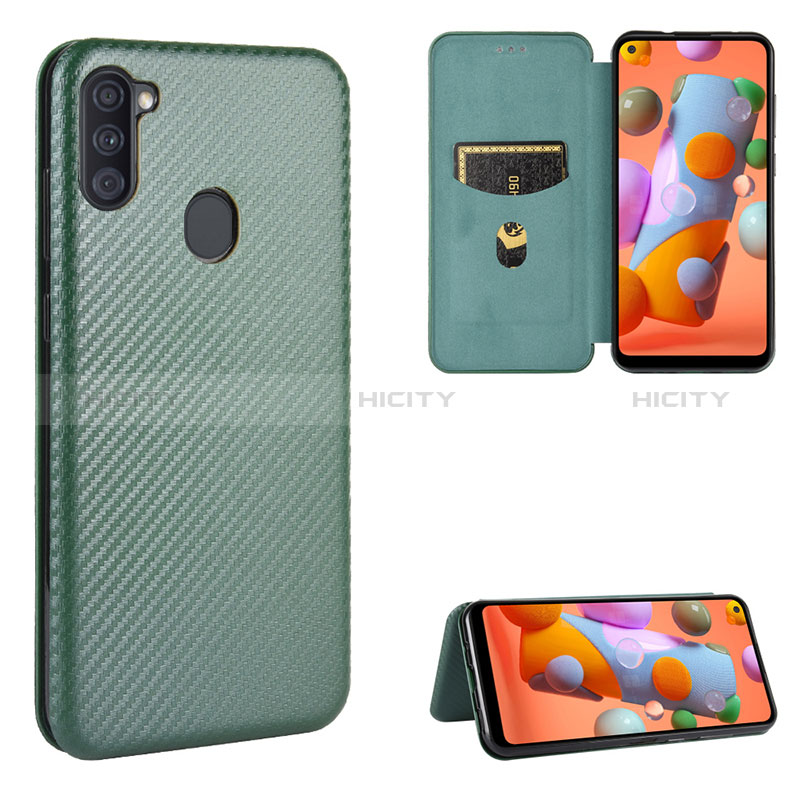 Handytasche Stand Schutzhülle Flip Leder Hülle L06Z für Samsung Galaxy A11 groß