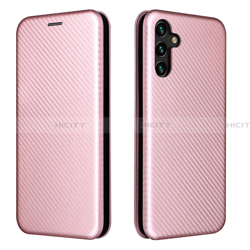 Handytasche Stand Schutzhülle Flip Leder Hülle L06Z für Samsung Galaxy A13 5G Rosegold Plus