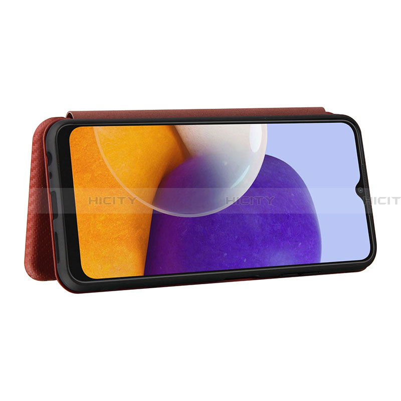 Handytasche Stand Schutzhülle Flip Leder Hülle L06Z für Samsung Galaxy A22 5G groß