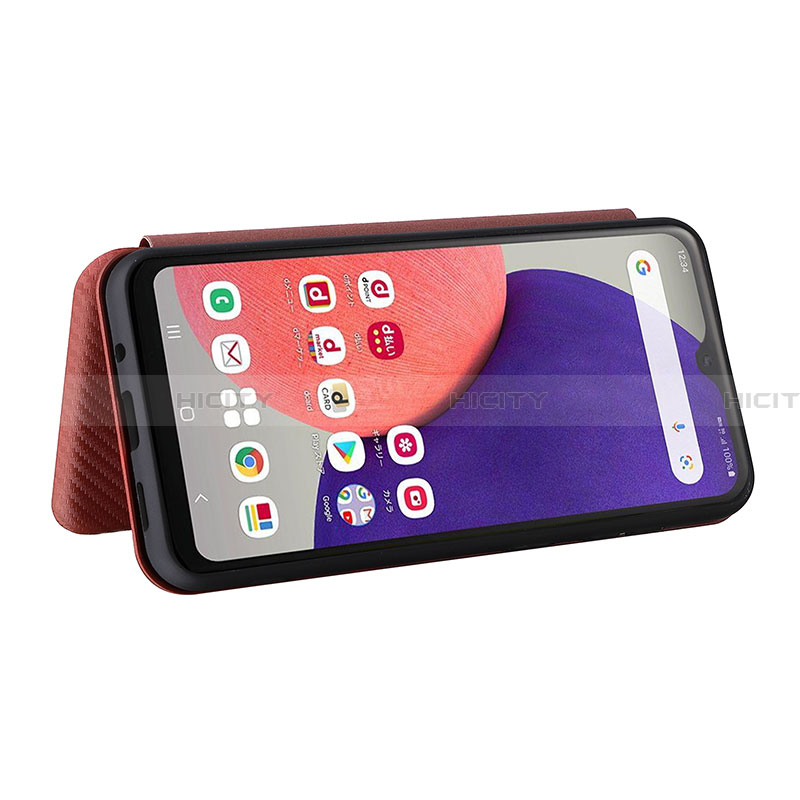 Handytasche Stand Schutzhülle Flip Leder Hülle L06Z für Samsung Galaxy A22 5G SC-56B groß