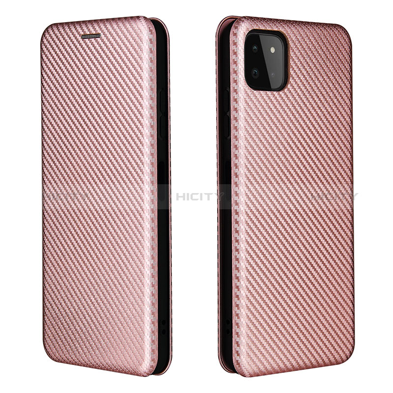 Handytasche Stand Schutzhülle Flip Leder Hülle L06Z für Samsung Galaxy A22s 5G Rosegold Plus