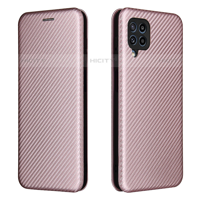 Handytasche Stand Schutzhülle Flip Leder Hülle L06Z für Samsung Galaxy M32 4G Rosegold Plus