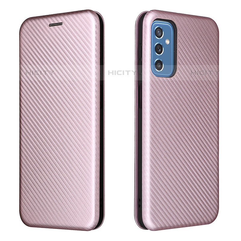 Handytasche Stand Schutzhülle Flip Leder Hülle L06Z für Samsung Galaxy M52 5G Rosegold