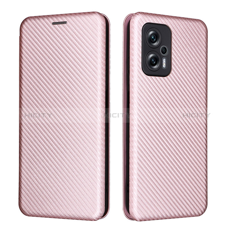 Handytasche Stand Schutzhülle Flip Leder Hülle L06Z für Xiaomi Redmi K50i 5G Rosegold