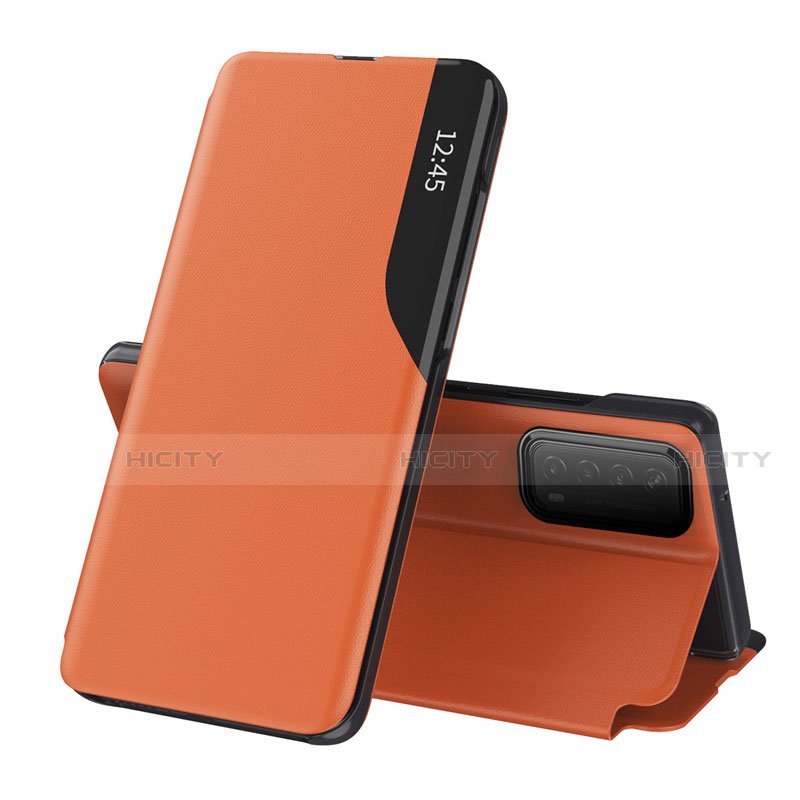 Handytasche Stand Schutzhülle Flip Leder Hülle L07 für Huawei P Smart (2021) Orange Plus