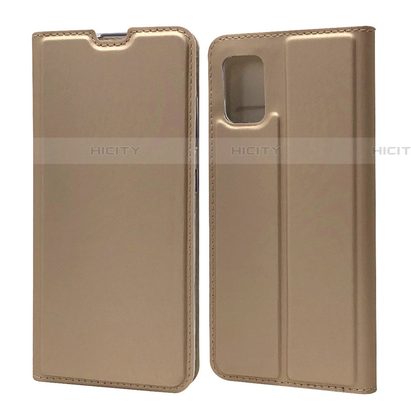 Handytasche Stand Schutzhülle Flip Leder Hülle L07 für Samsung Galaxy A71 5G Gold Plus