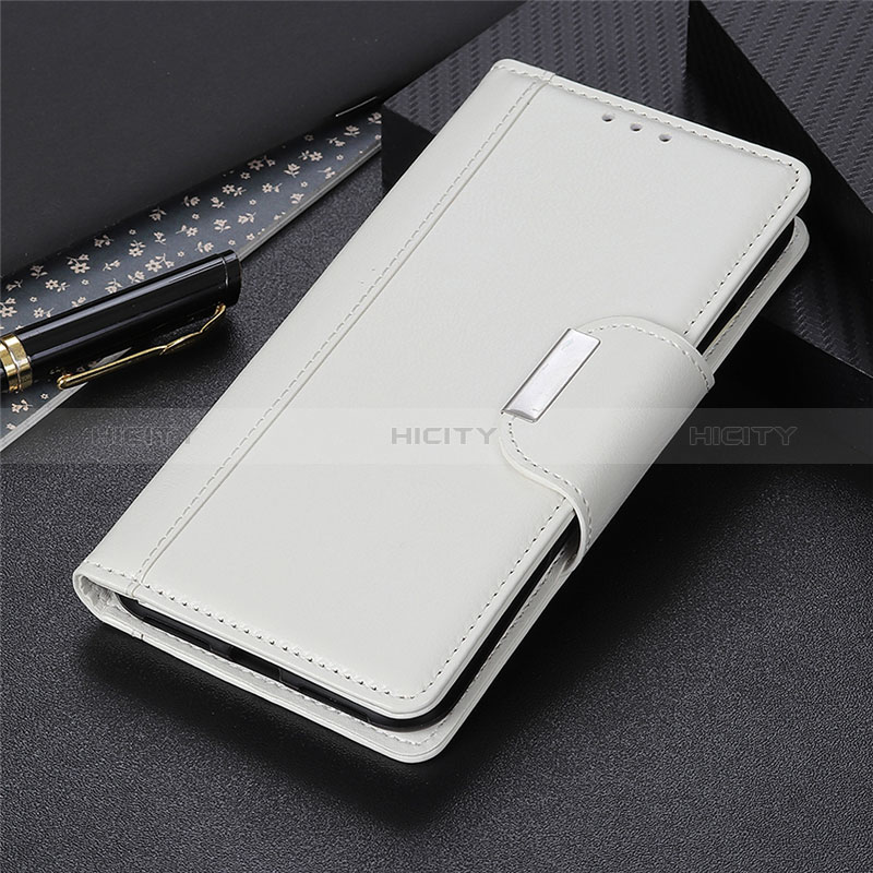 Handytasche Stand Schutzhülle Flip Leder Hülle L07 für Samsung Galaxy M11 Weiß Plus