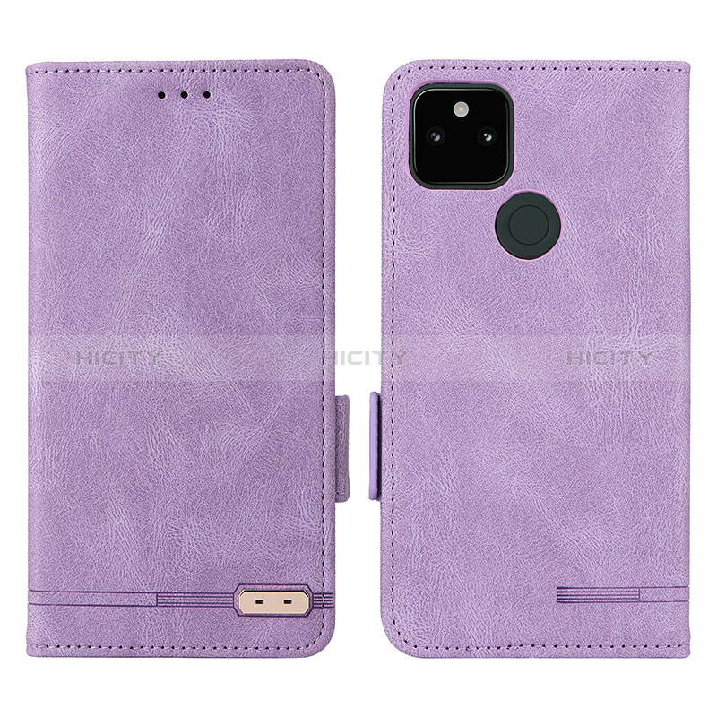 Handytasche Stand Schutzhülle Flip Leder Hülle L07Z für Google Pixel 5a 5G Violett