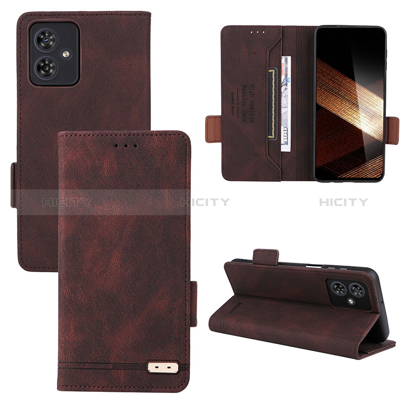 Handytasche Stand Schutzhülle Flip Leder Hülle L07Z für Motorola Moto G54 5G