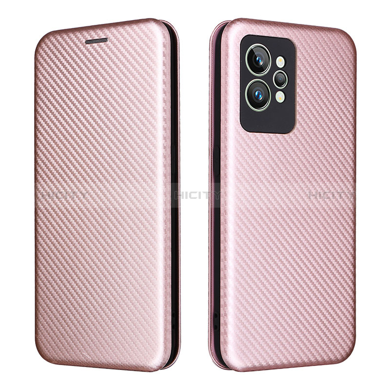 Handytasche Stand Schutzhülle Flip Leder Hülle L07Z für Realme GT2 Pro 5G Rosegold