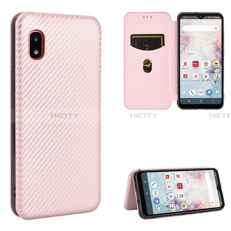 Handytasche Stand Schutzhülle Flip Leder Hülle L07Z für Samsung Galaxy A20 SC-02M SCV46 Rosegold Plus