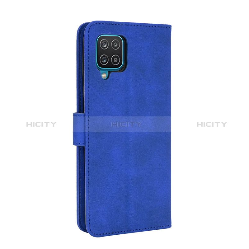 Handytasche Stand Schutzhülle Flip Leder Hülle L07Z für Samsung Galaxy F12 Blau Plus