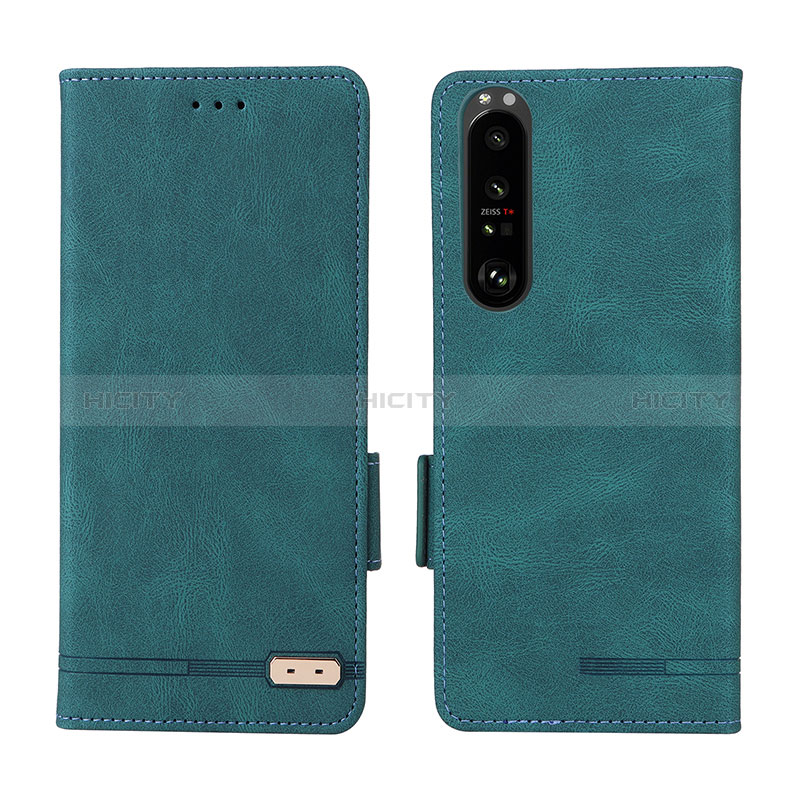 Handytasche Stand Schutzhülle Flip Leder Hülle L07Z für Sony Xperia 1 III Grün