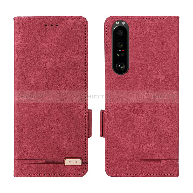 Handytasche Stand Schutzhülle Flip Leder Hülle L07Z für Sony Xperia 1 III Rot