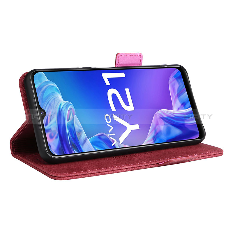 Handytasche Stand Schutzhülle Flip Leder Hülle L07Z für Vivo Y21a groß